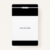 Badge Photo QR CODE logo entreprise employé ID (Dos)