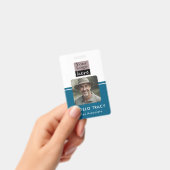 Badge photo simple avec logo d'entreprise (Manuel / portable)