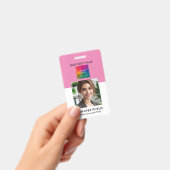 Badge Photo simple personnalisée de l'employé Code QR Lo (Manuel / portable)