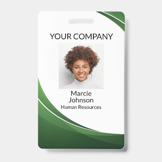 Badge photo style vague verte (Face)