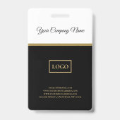 Badge Photo Sur Arrière - plan Noir Et Blanc (Arrière)