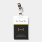 Badge Photo Sur Arrière - plan Noir Et Blanc (Arrière avec clip)