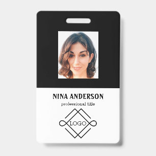 Badge Photo sur fond noir