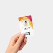 Badge Photo texturée de l'employé de peinture, Code à ba (À main)