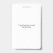 Badge Photo violette et 2 logos ID employé (Back)