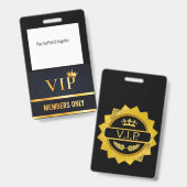 Badge Photo VIP (Front & Back)