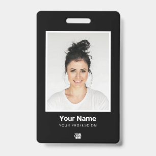 Badge Photo volumineuse de l'employé noir personnalisé,