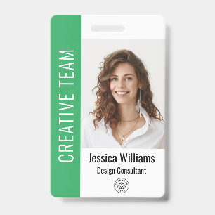 Badge Photo volumineuse de l'employé personnalisé, Code-