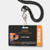 Badge Photographe (Front with Lanyard)