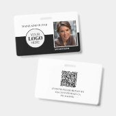 Badge Photographie de la carte d'identité de l'employé c (Avant & arrière)