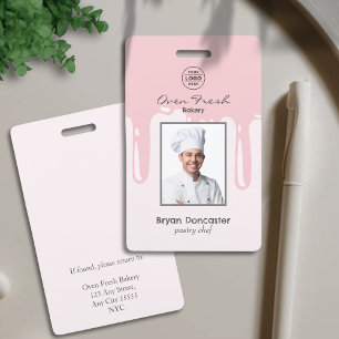Badge Photographie de l'employé de la boulangerie Pâtiss