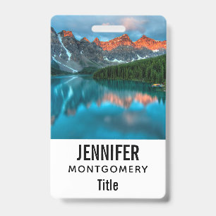 Badge Photographie de paysage de montagne et de lac pitt