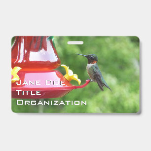 Badge Photographie d'oiseau Colibri à gorge rubis
