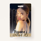 Badge Photographie Gold VIP Anniversaire Pass (Devant)