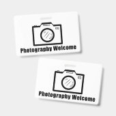 Badge Photos bienvenues ! (Avant & arrière)