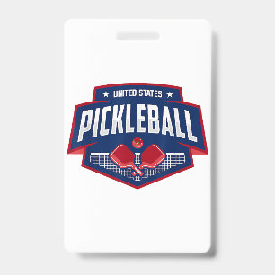 Badge Pickleball Soutenez l'équipe Joueur de Pickleball