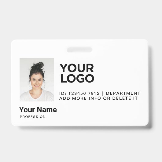 Badge Pièce d'identité moderne de sécurité pour employé (Avant)