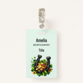 Badge Pièces en or Lucky Horseshoe et Clover (Dos avec clip)