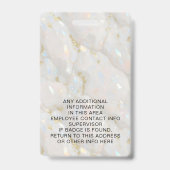 Badge Pierre de strass holographique à nom de photo pers (Arrière)