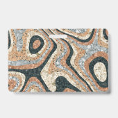 Badge Pierre Naturelle Quartz Abstrait Vintage (Arrière)
