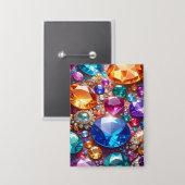 Badge Pierres et bijoux colorés (Recto/Verso)