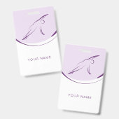 Badge Pilates Side Bend pose | Couleur (Avant & arrière)