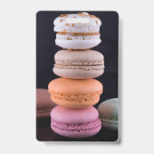 Badge Pile coloré de macarons français (Avant)