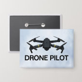 Badge Pilote de drone Bouton (Recto/Verso)