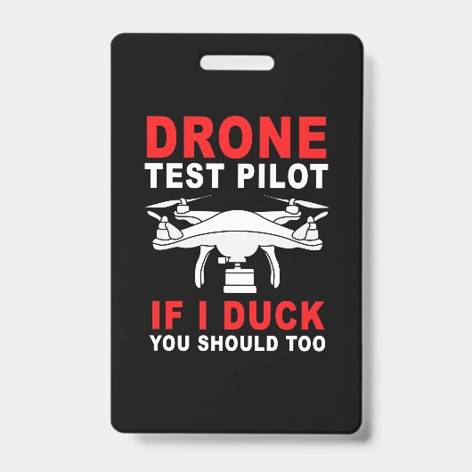 Badge Pilote d'essai de drone (Front)