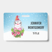 Badge Pingouin de Noël mignon à Santa Hat (Arrière)