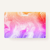 Badge Pink Agate Art Photo Texte Modèle Insigne employé (Dos)