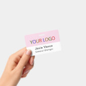 Badge Pink Custom Hard Plastic  with Metal Clip (À main)