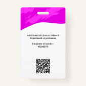 Badge Pink Paint |  Doctor, Nurse, Health Aide Photo ID (Dos)