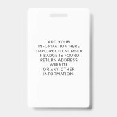 Badge Pink Photo Logo Employee ID (Dos)