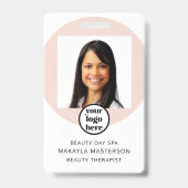 Badge Pink Photo Logo Employee ID (Face)