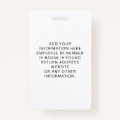 Badge Pink Photo Logo Employee ID (Dos)