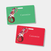 Badge Pixie de Noël Mermaid Thunder_Cove (Avant & arrière)