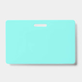Badge plage chic girly abstrait turquoise aqua bleu (Arrière)