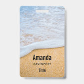 Badge Plage de sable avec Surf en mousse (Dos)