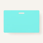 Badge plage girly chic abstraite turquoise aqua bleu (Dos)
