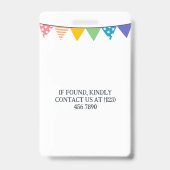 Badge Plaisir Crayons colorés Passe-Hall étudiant (Back)