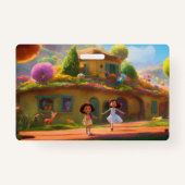Badge Plaque de dessin Magical Kingdom pour enfants - Im (Dos)