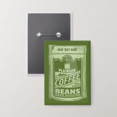 Badge Plongeur café pop art emballage alimentaire illust (Recto/Verso)