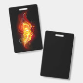 Badge Plume de paon de feu (Avant & arrière)