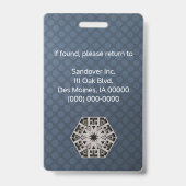 Badge Points gris sur fond plus foncé (Arrière)
