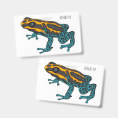 Badge Poison dart frog cartoon illustration (Avant & arrière)