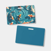 Badge poisson koi (Avant & arrière)