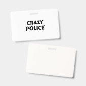 BADGE POLICE DÉJANTÉE (Avant & arrière)