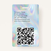 Badge Police simple Arrière - plan holographique VIP (Dos)