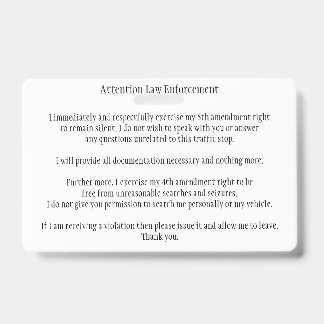 Badge Police Traffic Stop Connaissez votre carte de droi